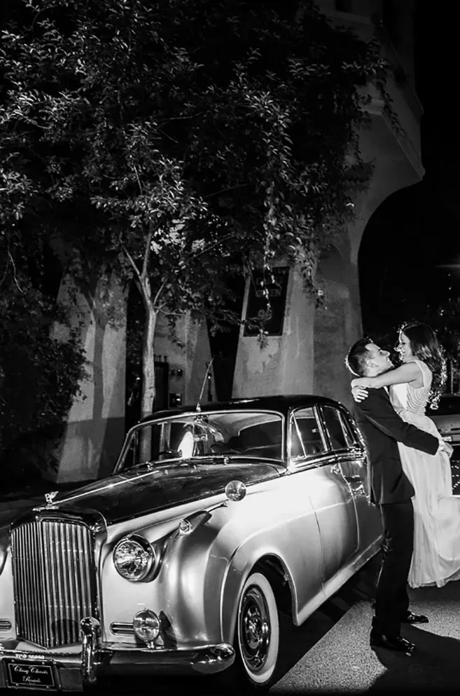 Silver 1957 Bentley SI exterior, photo 7 for wedding car rental in Tarzana, CA