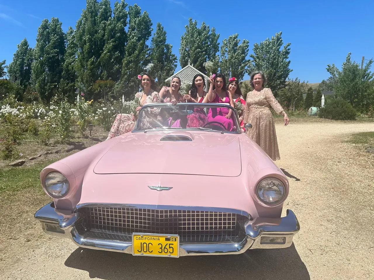 Red 1957 Ford T-Bird, photo 2 for wedding car rental