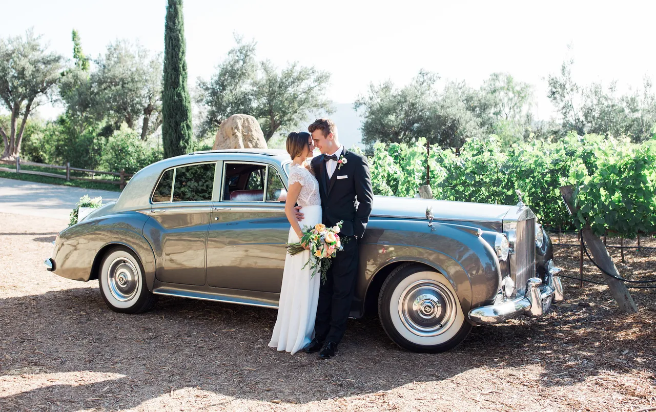 1958 Silver Rolls-Royce Silver Cloud I exterior, photo 4 for wedding car rental in Beverly Hills, CA