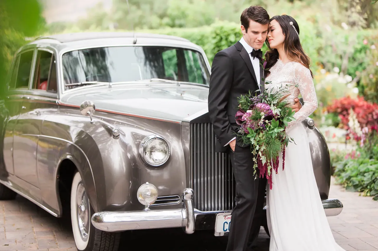 1958 Silver Rolls-Royce Silver Cloud I exterior, photo 5 for wedding car rental in Beverly Hills, CA