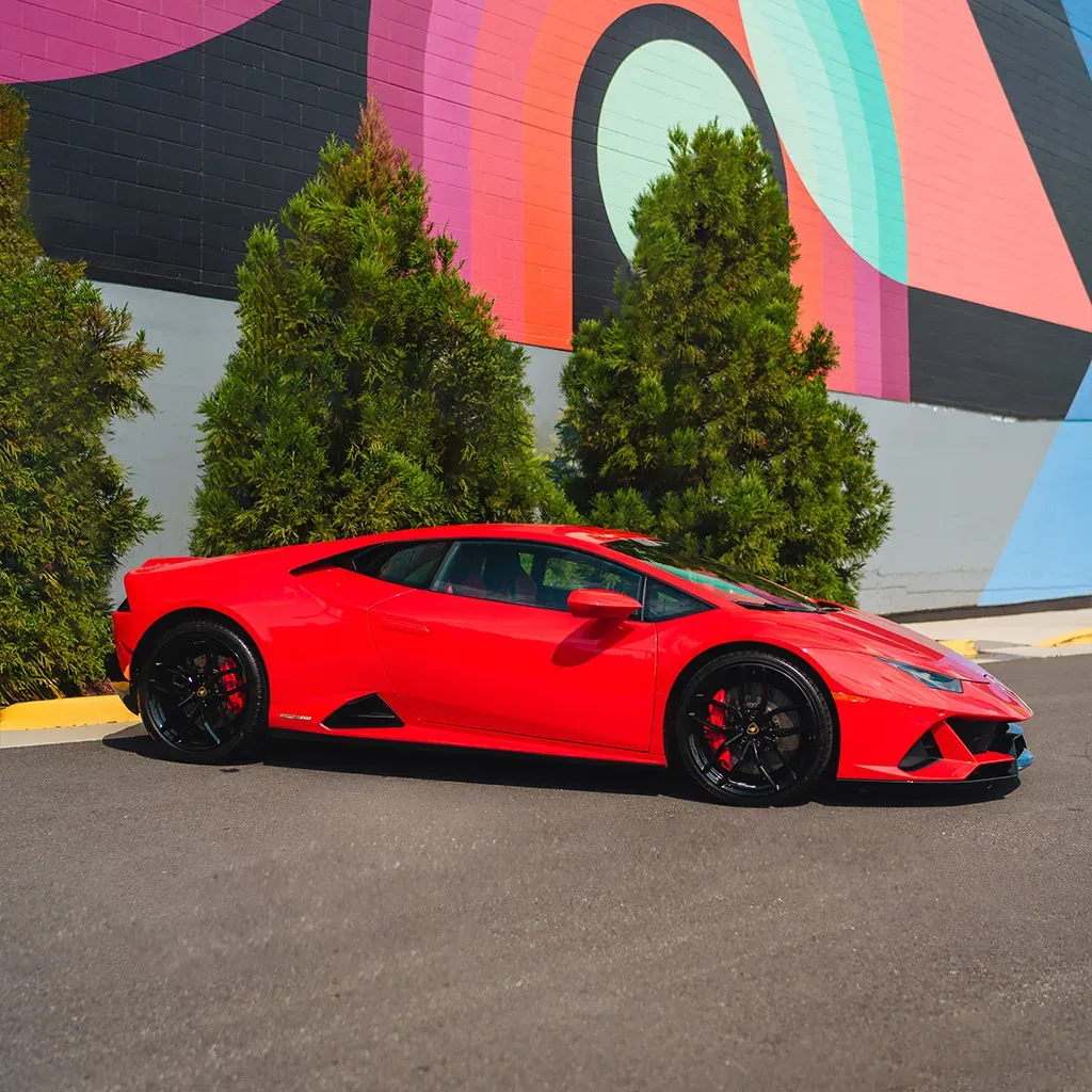 Red 2022 Lamborghini Huracan EVO Rosso Mars, photo 5 for wedding car rental in Rockville, MD