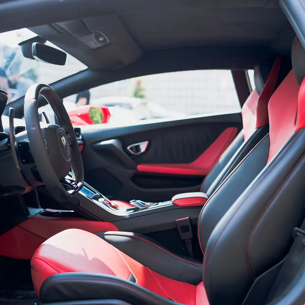 Red 2022 Lamborghini Huracan EVO Rosso Mars, photo 8 for wedding car rental in Rockville, MD