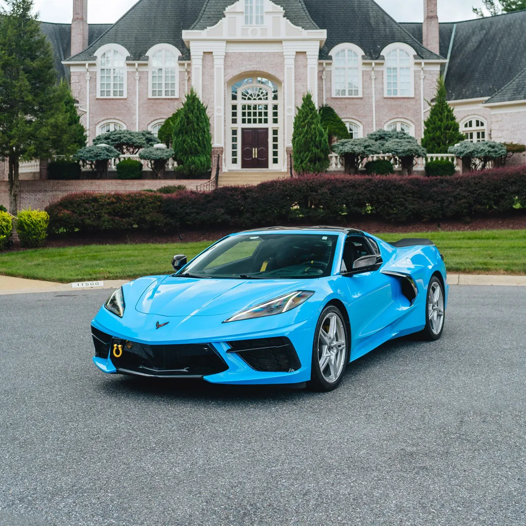Blue 2023 Corvette C8 3LT Convertible, photo 5 for wedding car rental in Perry County, PA