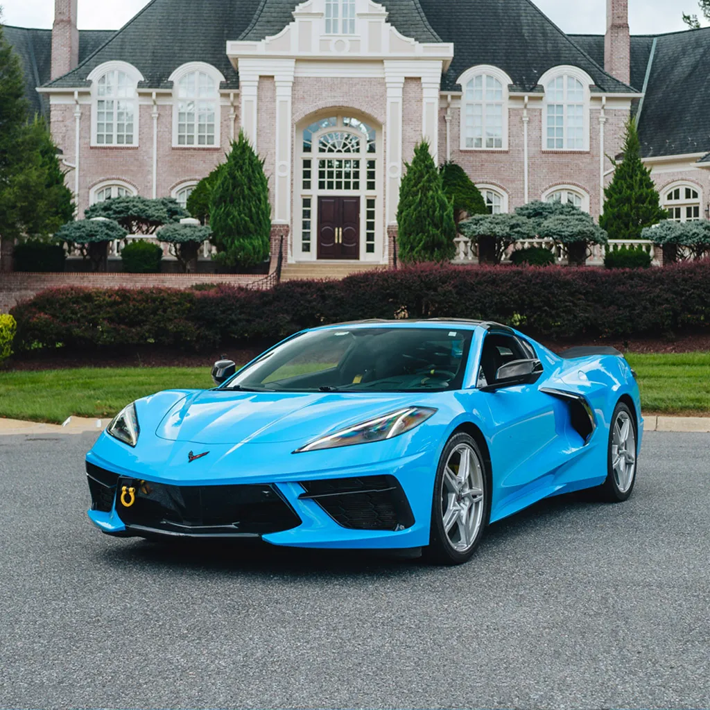 Blue 2023 Corvette C8 3LT Convertible, photo 7 for wedding car rental in Perry County, PA