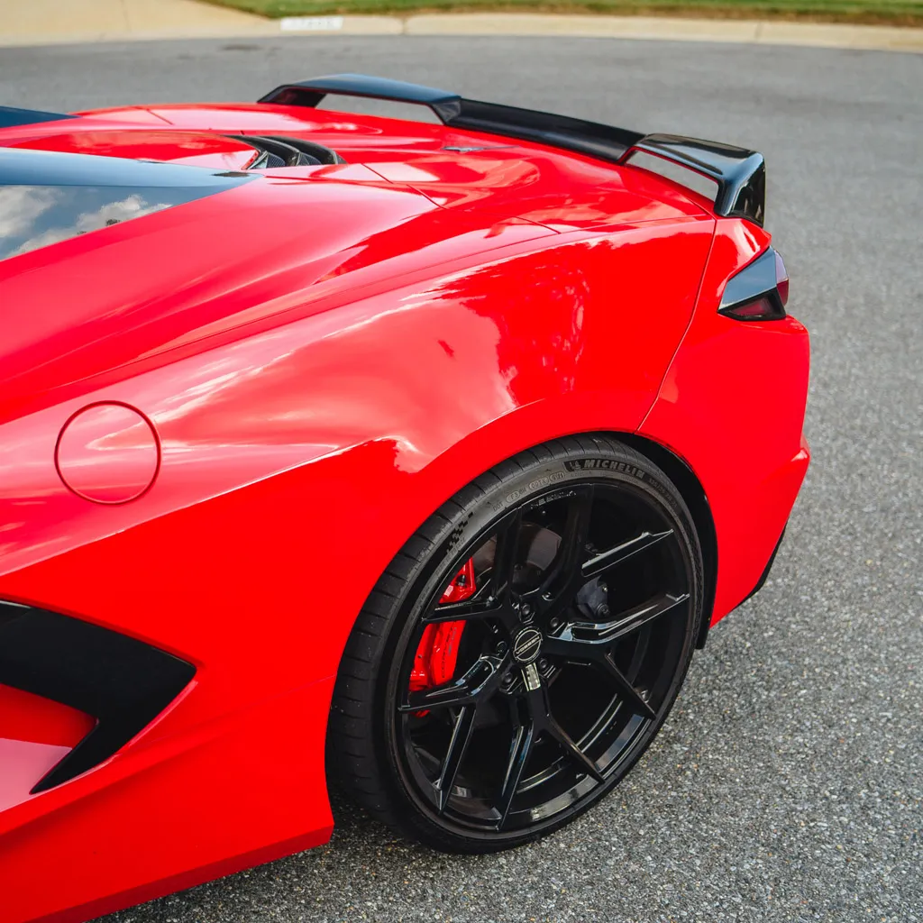 Red 2023 Corvette C8 Roadster 3LT (Automatic Convertible), photo 10 for wedding car rental in Rockville, MD