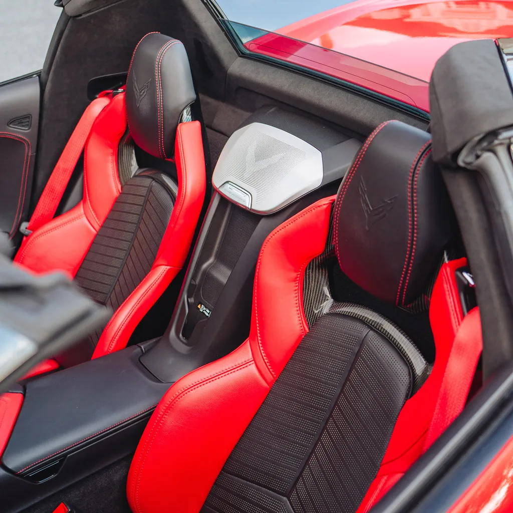 Red 2023 Corvette C8 Roadster 3LT (Automatic Convertible), photo 3 for wedding car rental in Rockville, MD