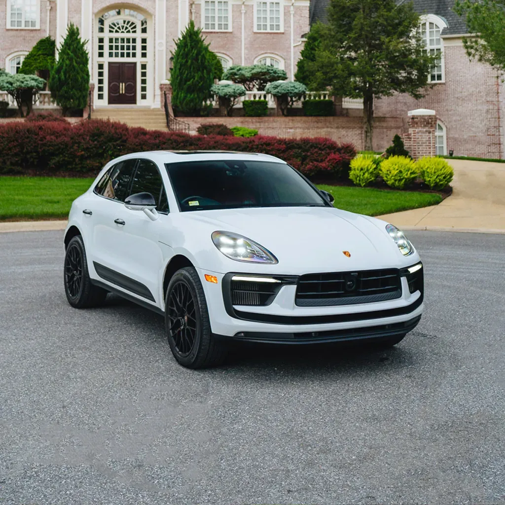 White 2023 Porsche Macan S SUV for wedding car rental in Rockville, MD