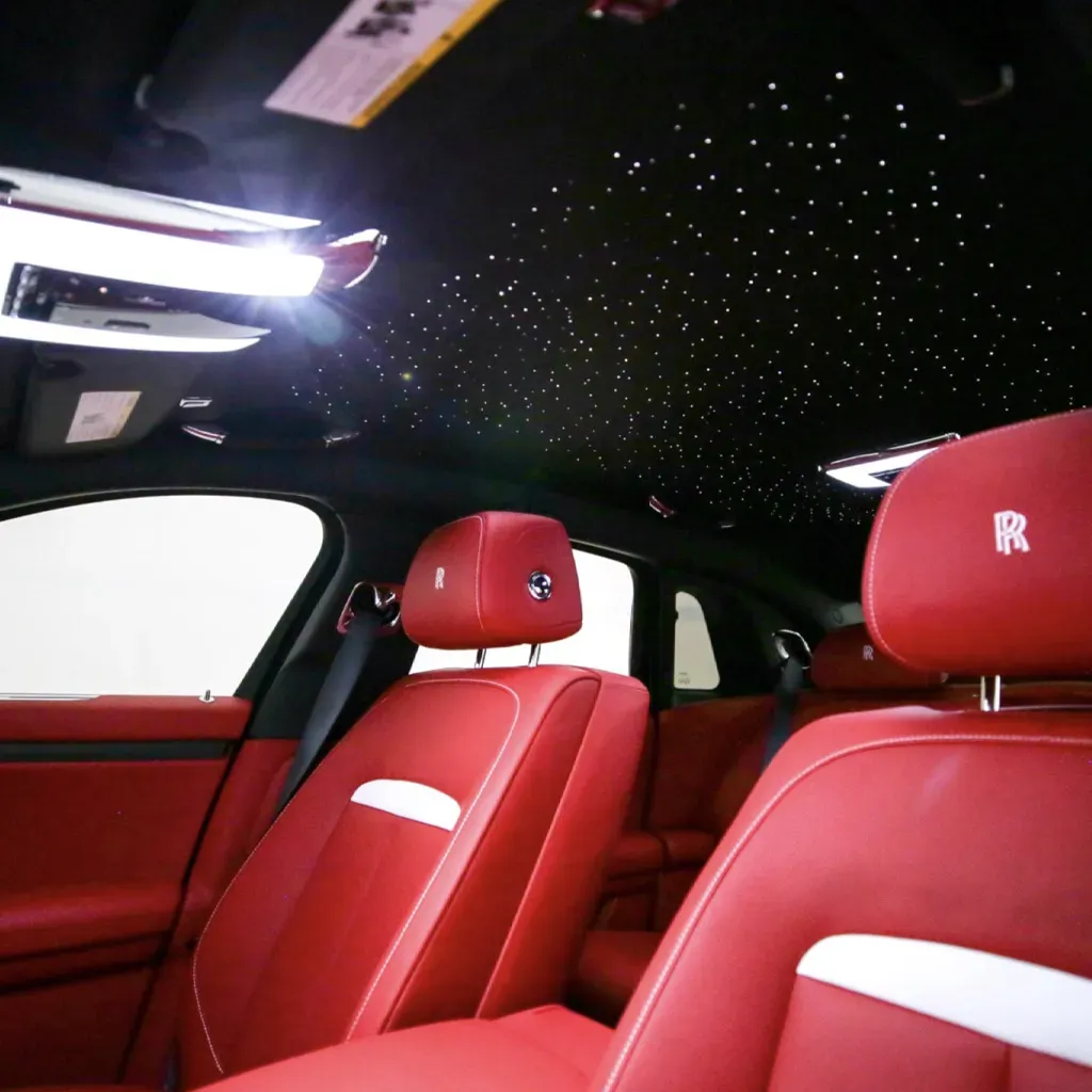 White 2024 Rolls-Royce Ghost with All Red Interior, photo 2 for wedding car rental in Perry County, PA