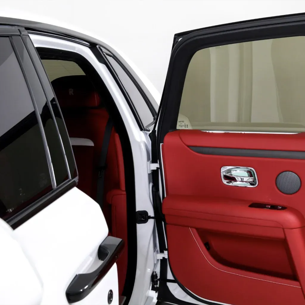 White 2024 Rolls-Royce Ghost with All Red Interior, photo 3 for wedding car rental in Perry County, PA