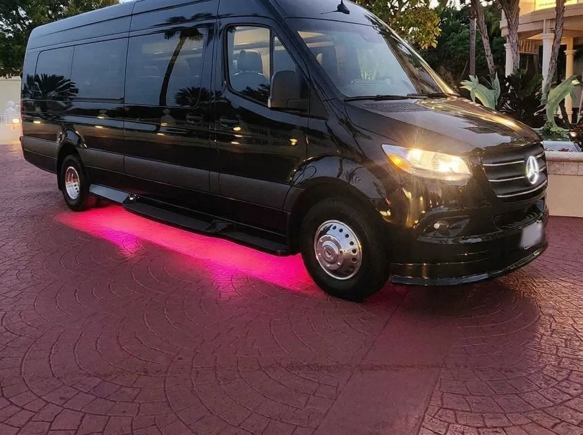 2026 Mercedes-Benz Sprinter Limousine (Sylvester) Black-painted 2026 Mercedes-Benz Sprinter Limousine (Sylvester) ready for booking