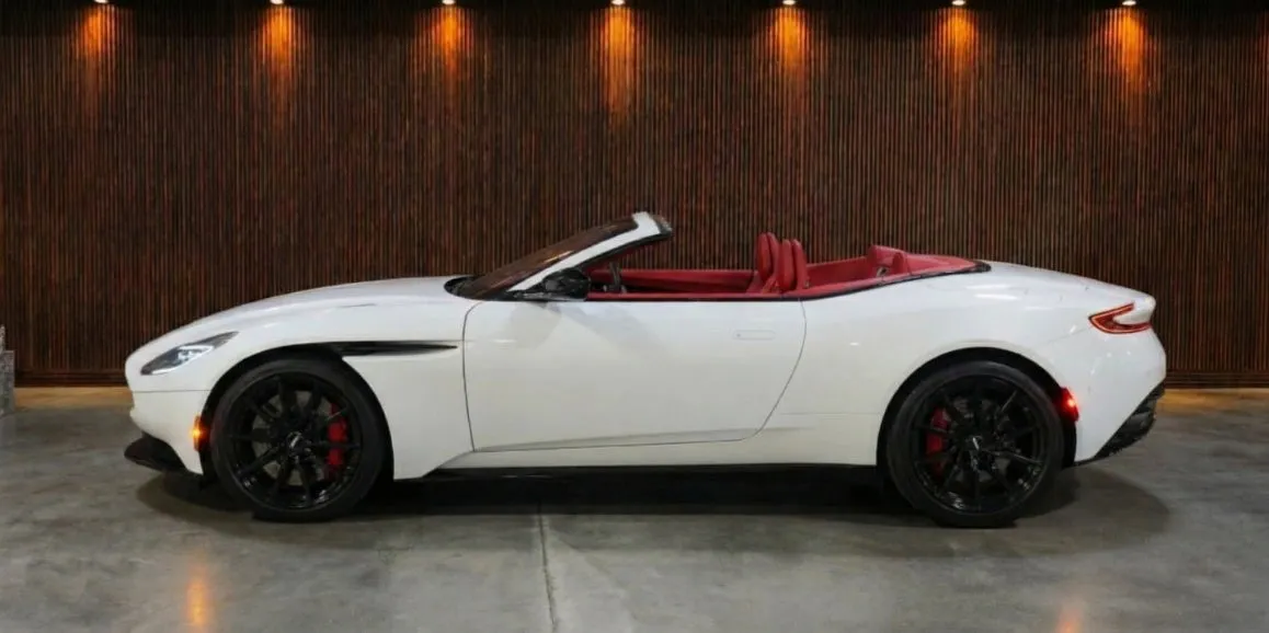 White Aston Martin DB11 exterior with convertible roof, photo 3 for wedding car rental in Toms River, NJ White Aston Martin DB11 exterior with convertible roof, photo 3 for wedding car rental in Toms River, NJ