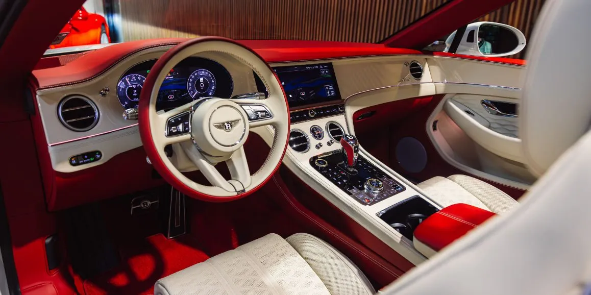 Bentley GTC Speed interior for wedding car rental in Delaware County, PA