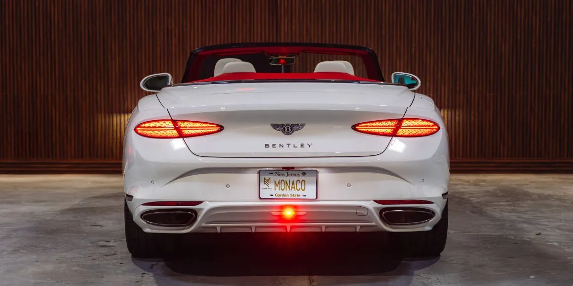 White Bentley GTC Speed exterior with convertible roof, photo 5 for wedding car rental in Delaware County, PA
