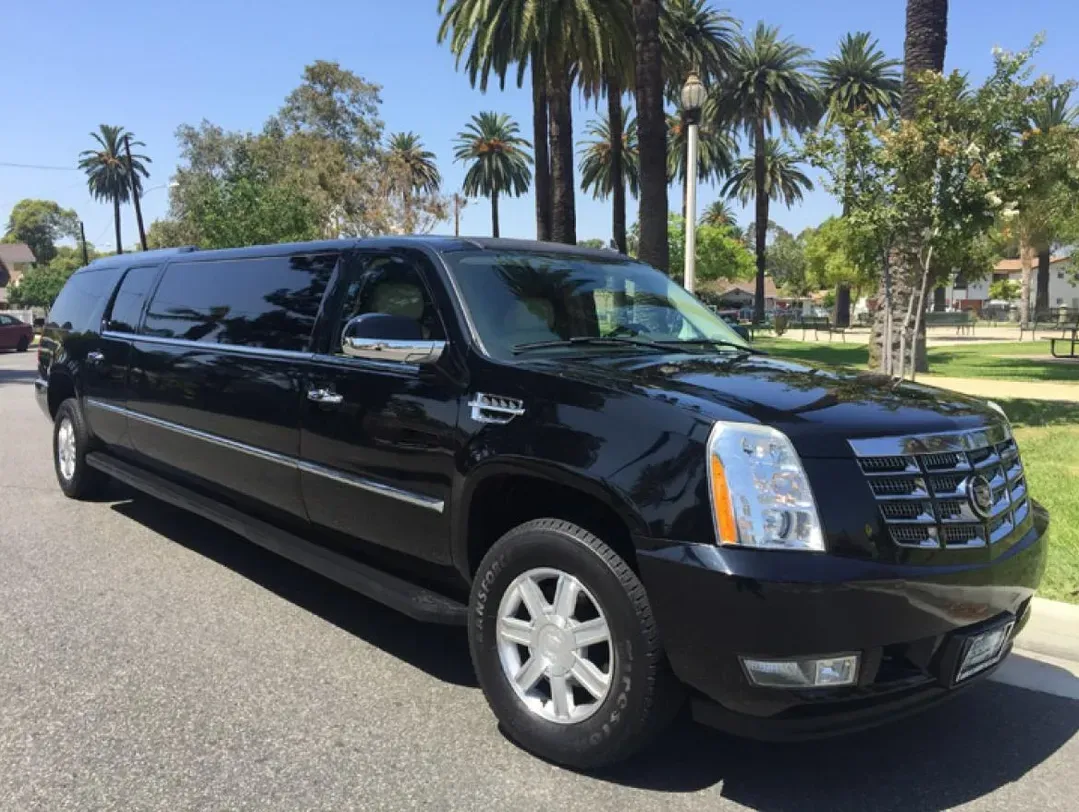 Black Stretched Cadillac Escalade for limo rental