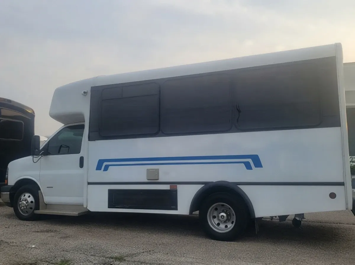 Blue Line Party Bus Blue Line Party Bus ready for booking