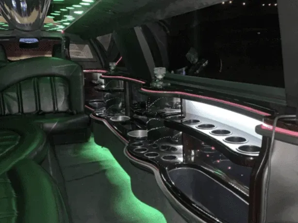 Black-painted C300 Limousine ready for booking