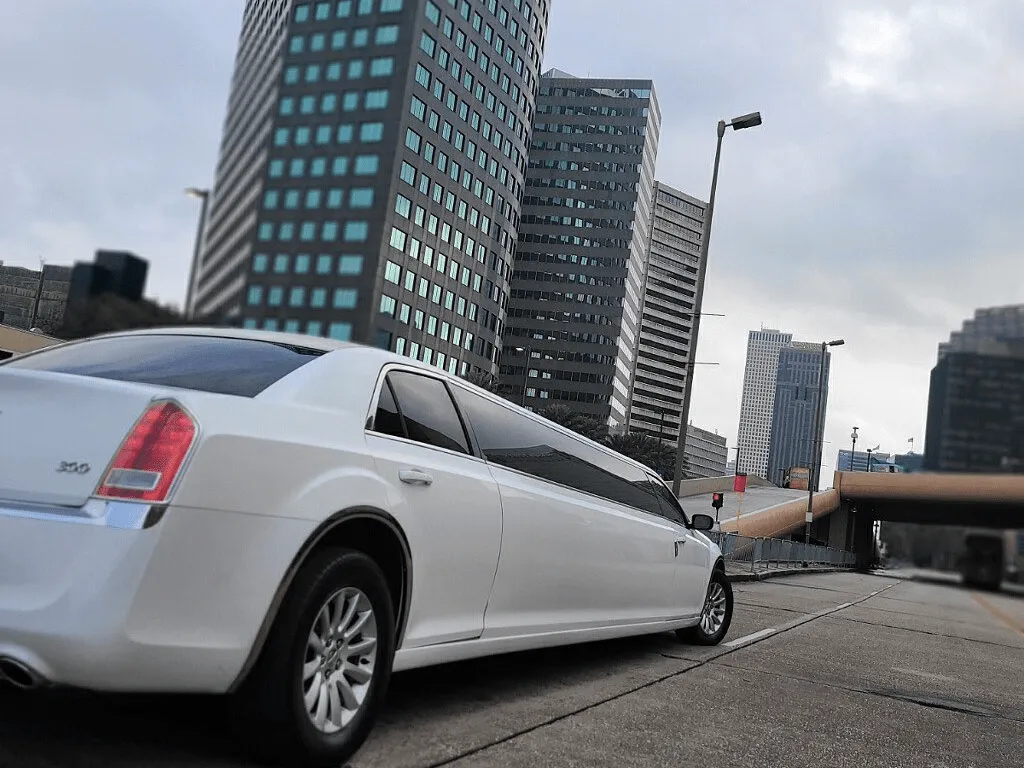 White C300 Limousine for limo rental in Madison County, FL