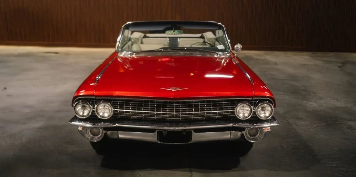 Red Cadillac Deville 1960 (Vintage) for wedding car rental in Pleasants County, WV