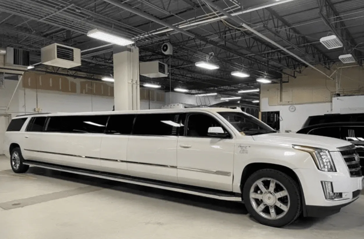 White Cadillac Escalade Limo for limo rental in Highlands County, FL
