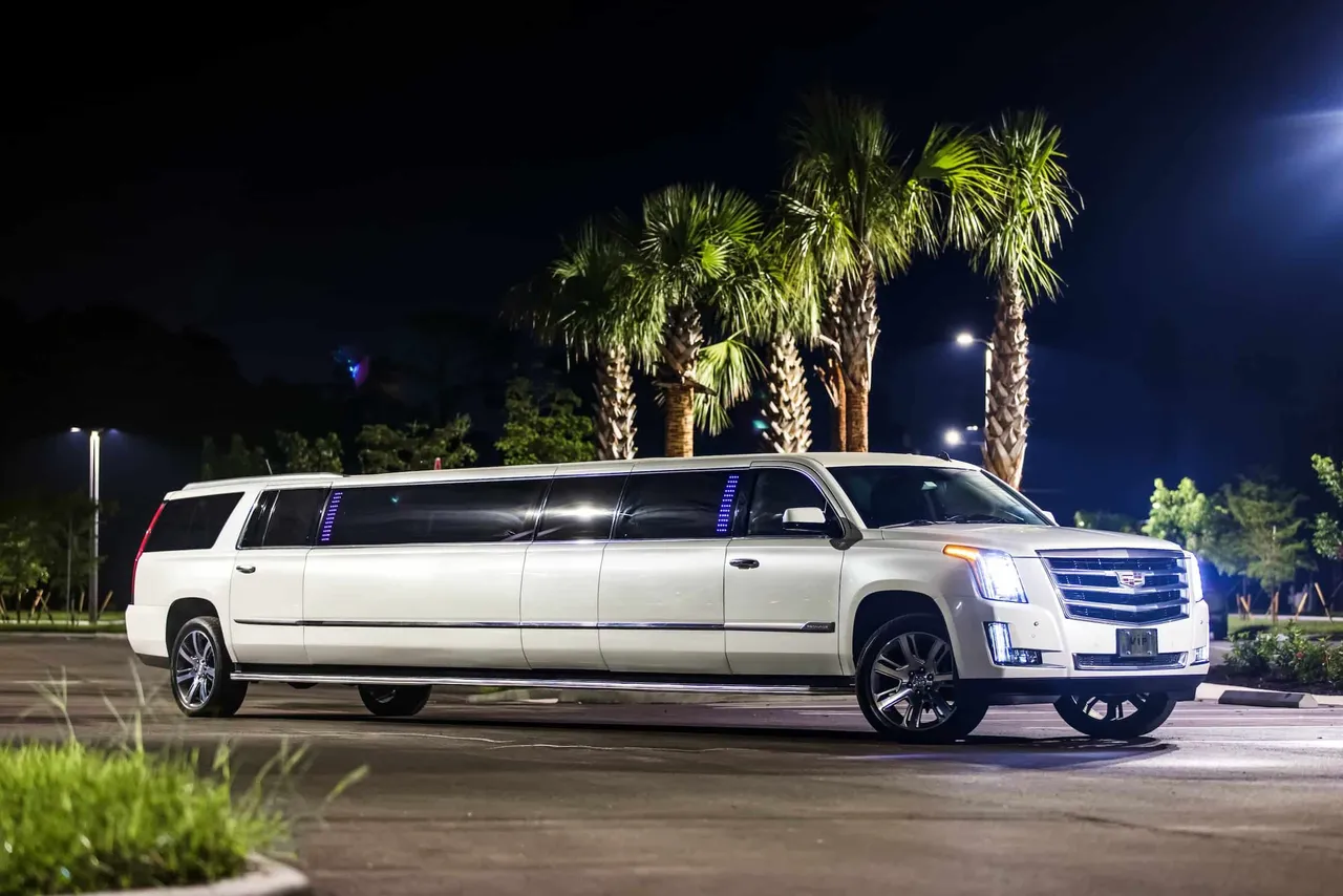 White Cadillac Escalade Stretch Limousine for limo rental in Livermore, CA
