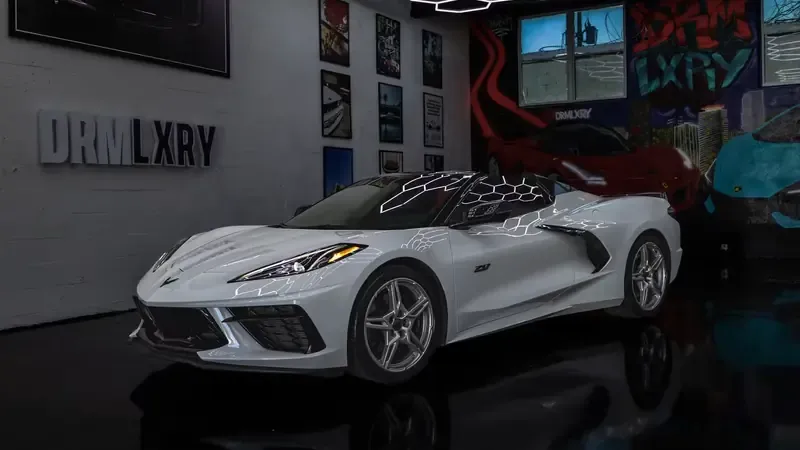 Chevrolet Corvette Stingray Convertible — White for wedding car rental in Miami, FL