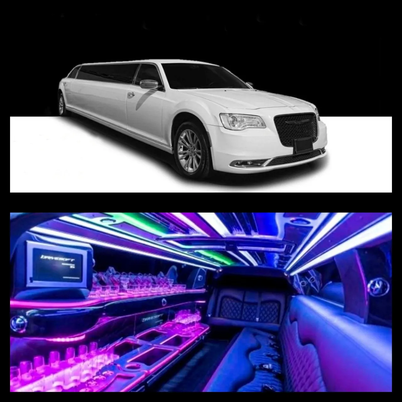 Chrysler 300 Stretch Limousine for limo rental in Miami, FL