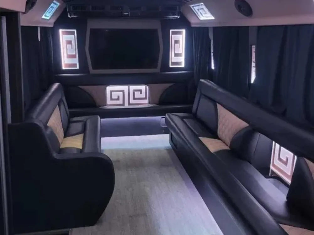 CNG Party Bus Black-painted CNG Party Bus ready for booking