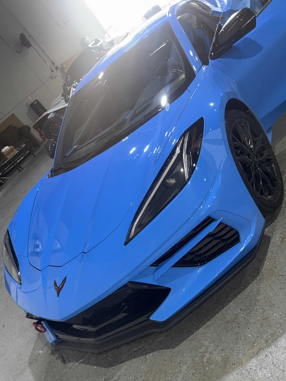 Blue Chevrolet Corvette exterior, photo 3 for wedding car rental in Southfield, MI