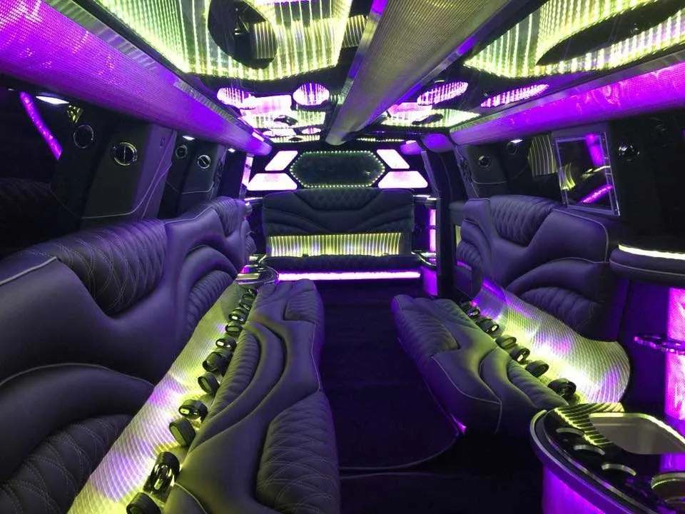 Escalade Limo interior for limo rental