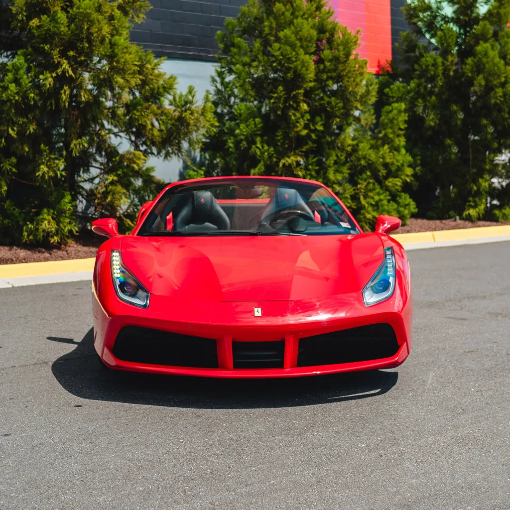 Ferrari 488 Spider Rosso Red, photo 10 for wedding car rental in Rockville, MD