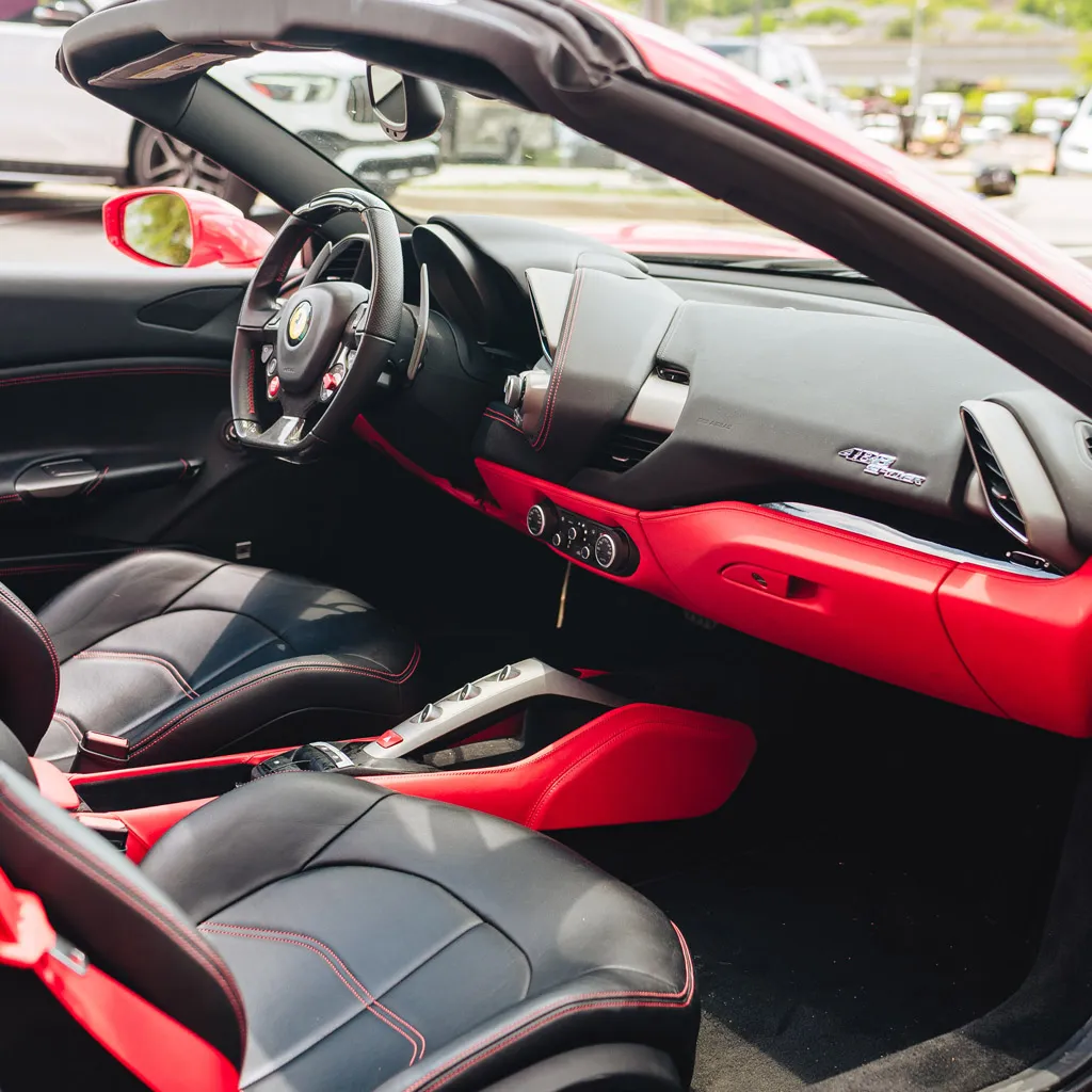 Ferrari 488 Spider Rosso Red, photo 3 for wedding car rental in Rockville, MD