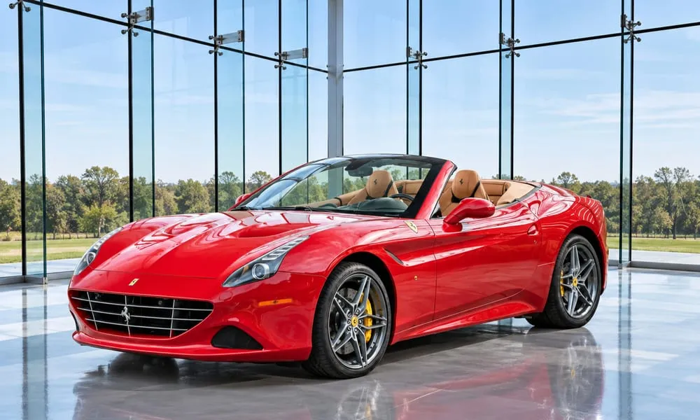 Red-painted Ferrari California T ready for booking