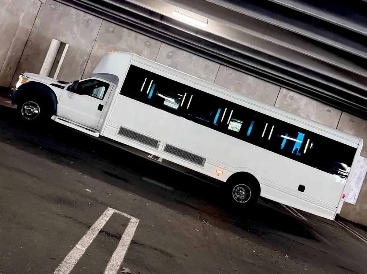 White-painted Ford F-550 Party Bus [5]