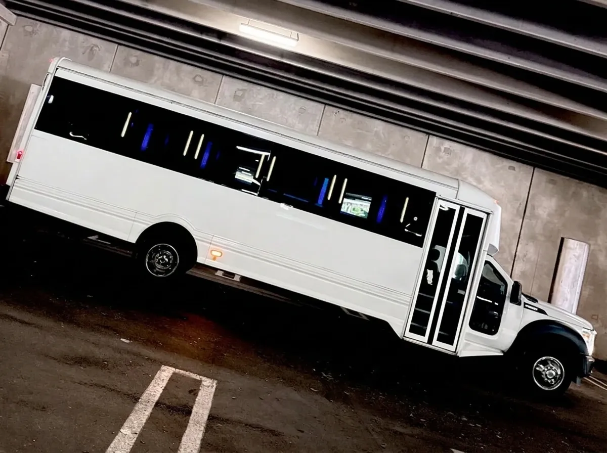 White-painted Ford F-550 Party Bus [8]