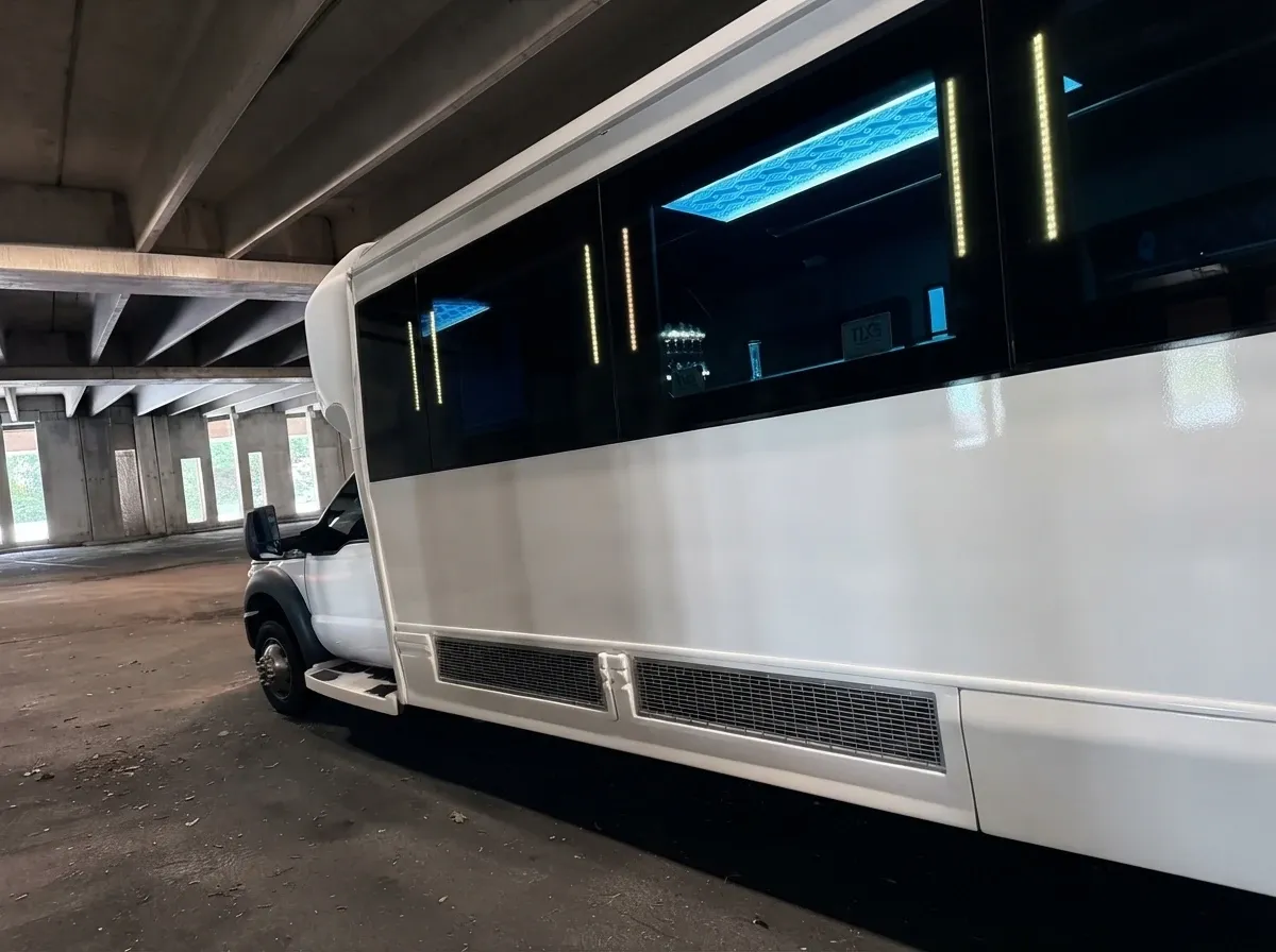 White-painted Ford F-550 Party Bus [4]