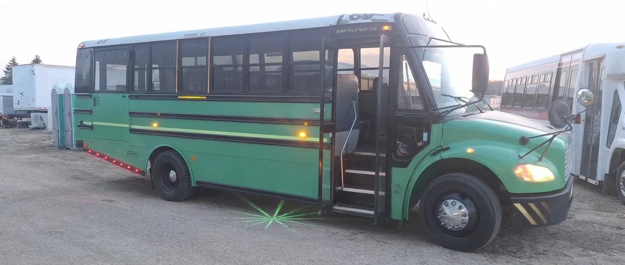 Green Battle Party Bus Green Battle Party Bus ready for booking
