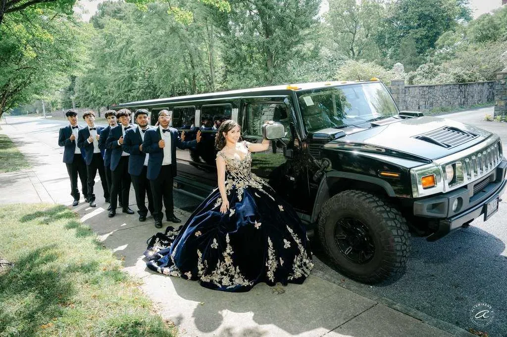 Black Hummer H2 Limousine exterior, photo 2 for limo rental in Kent County, MD