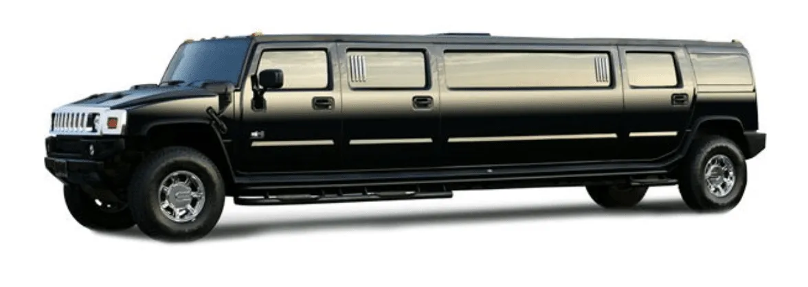 Black-painted Hummer H2 Limousine ready for booking