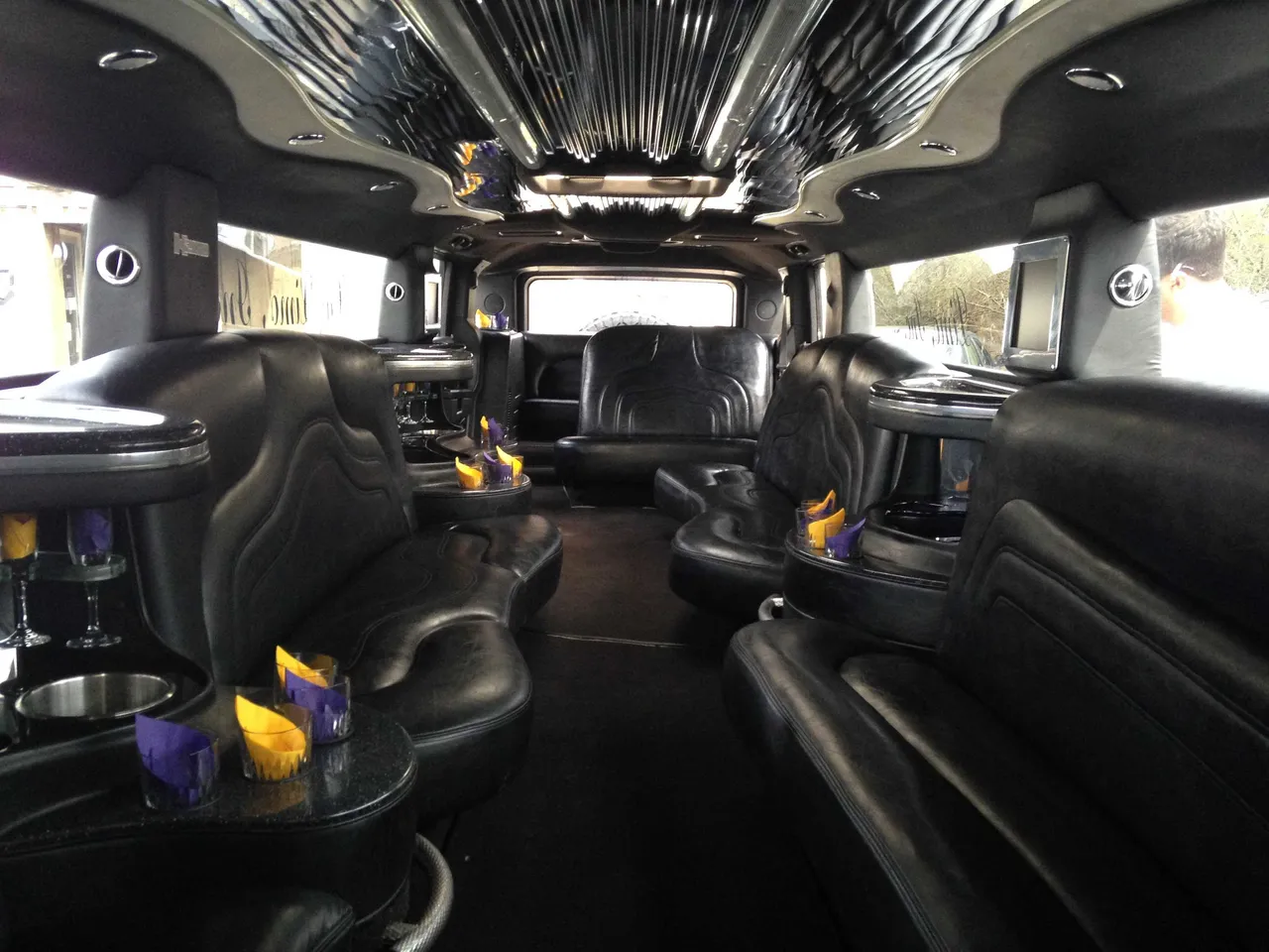 Hummer H2 Limousine - Elizabeth Taylor interior for limo rental