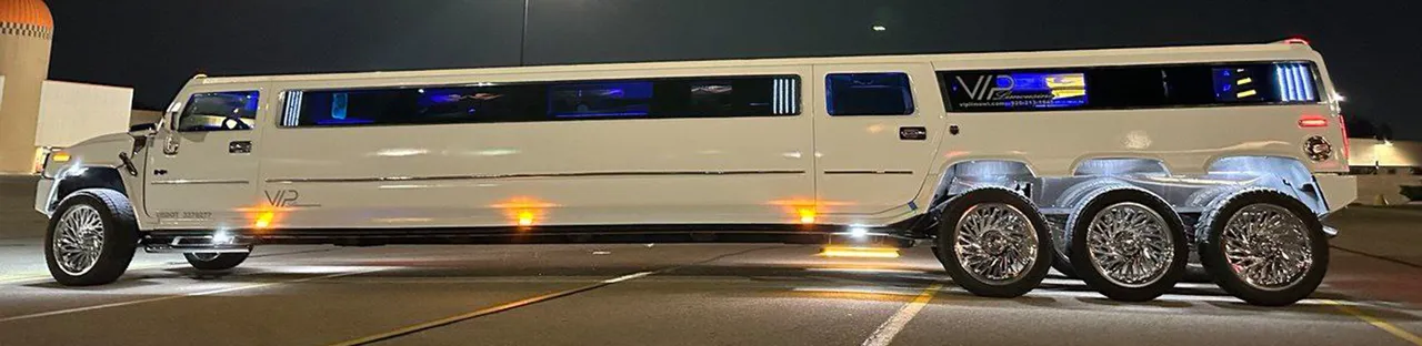Hummer H2 Triple Axle White Hummer H2 Triple Axle White ready for booking