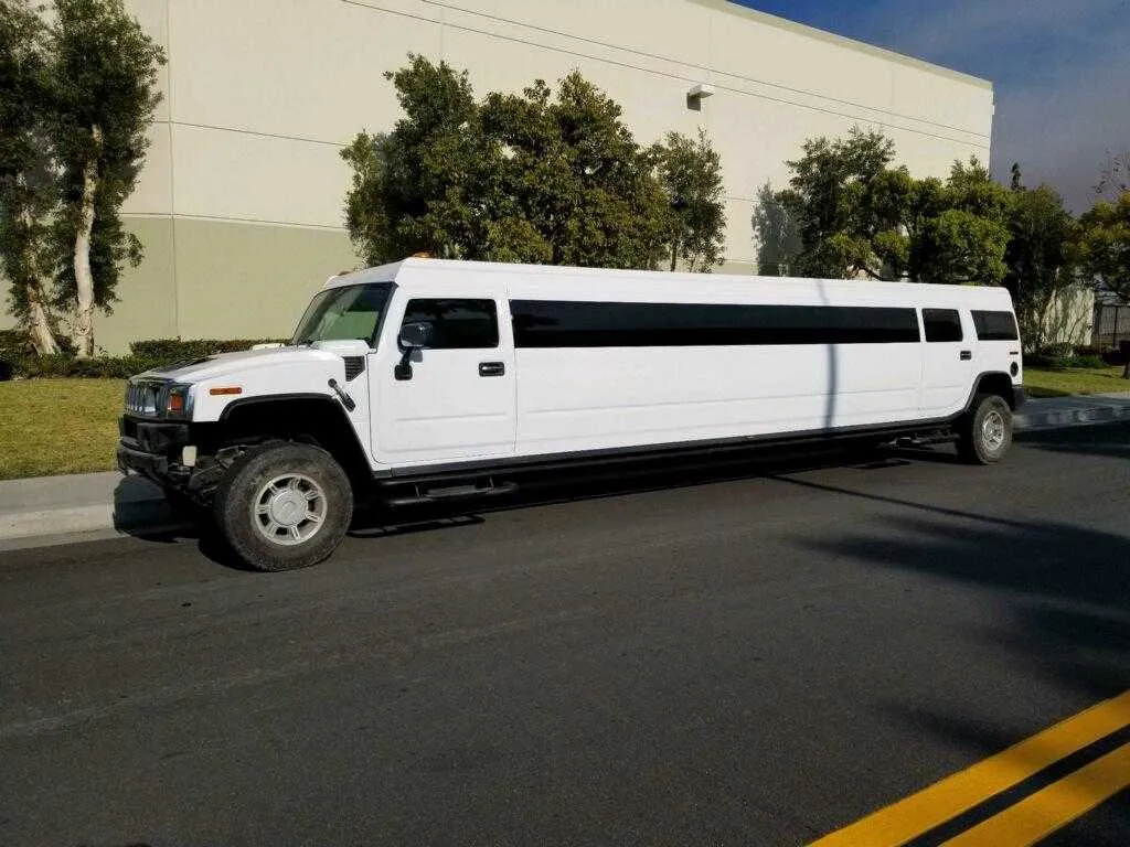 White Hummer Limo for limo rental in Noble County, OH
