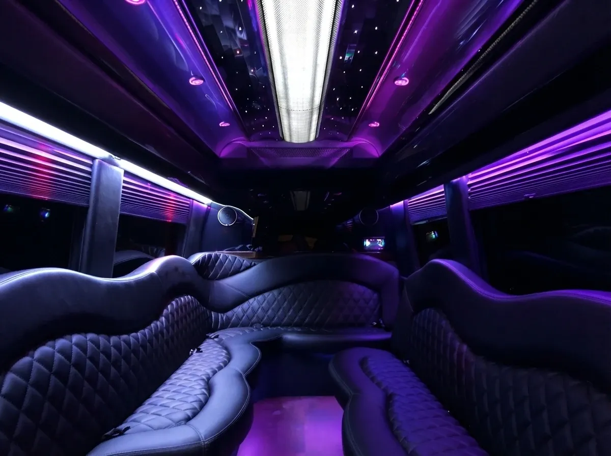Black-painted Hummer Limousine ready for booking