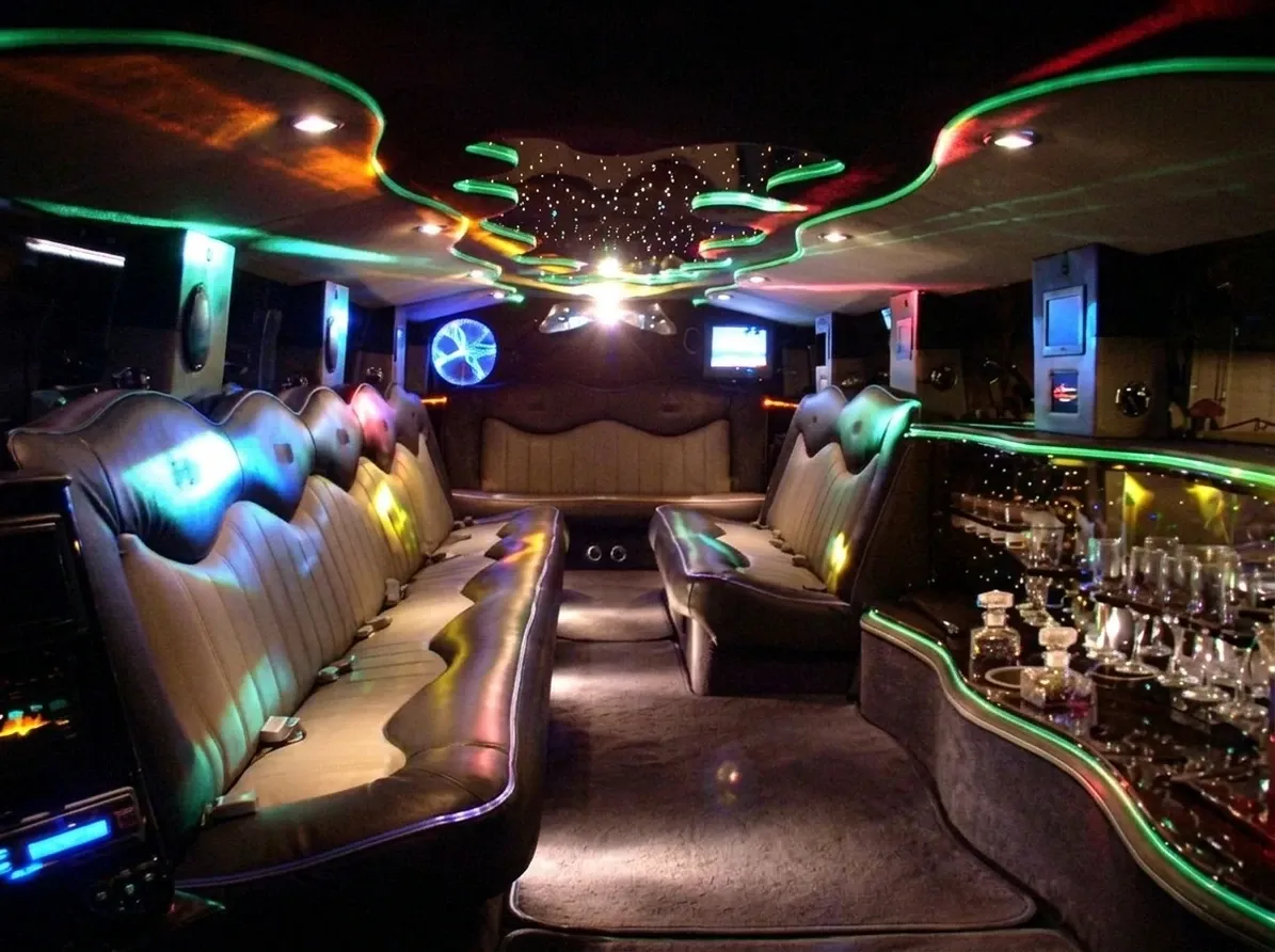 White-painted Hummer Limousine ready for booking
