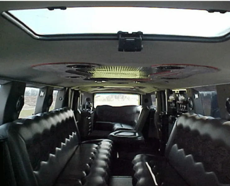 Hummer Limousine interior for limo rental in Madison County, FL