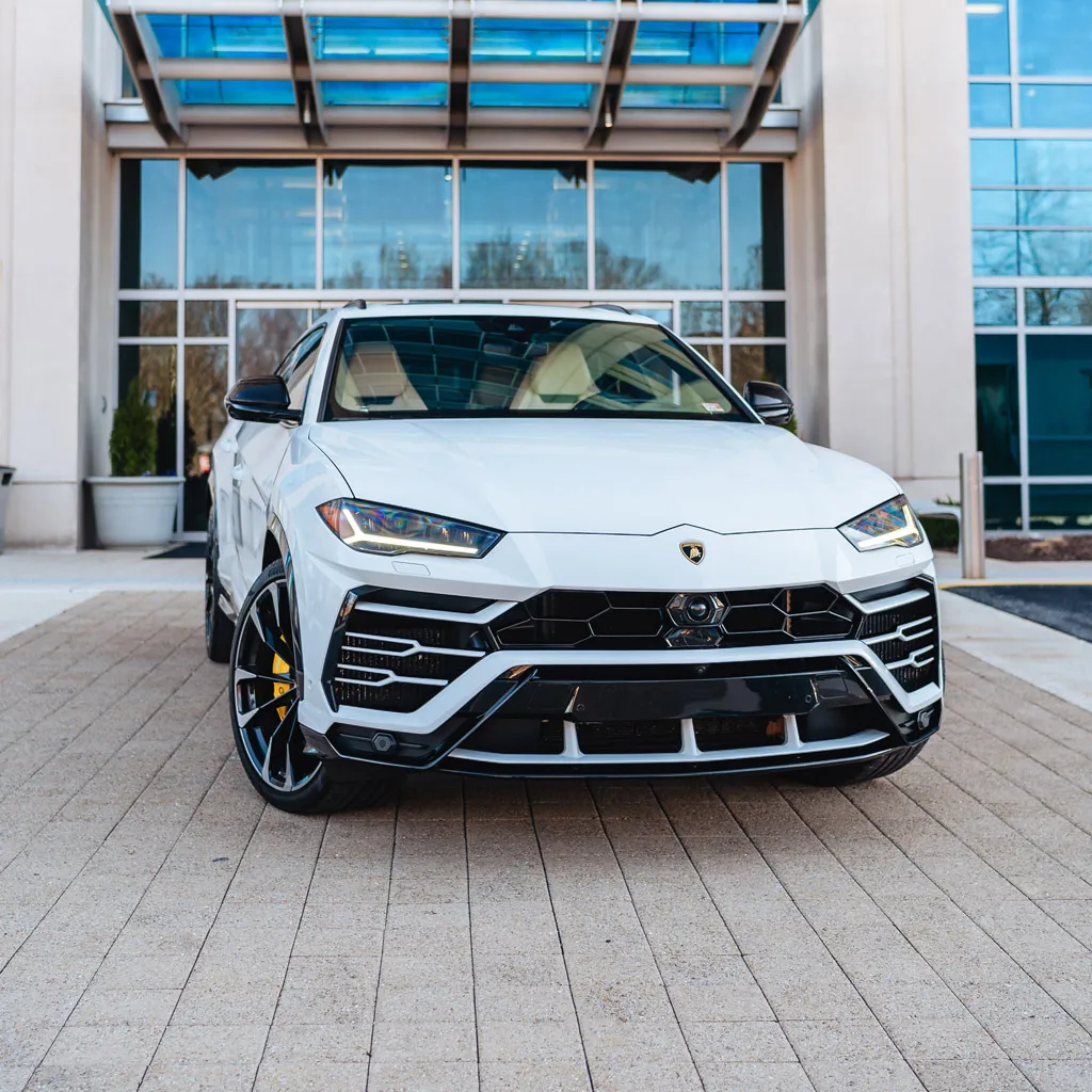 White Lamborghini Urus Omnino Albus, photo 12 for wedding car rental in Rockville, MD