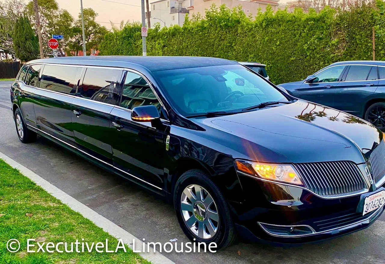 Blue 10 Passenger Limousine for limo rental in Idyllwild, CA