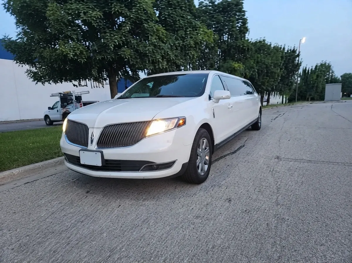 Lincoln MKT Limousine White-painted Lincoln MKT Limousine ready for booking