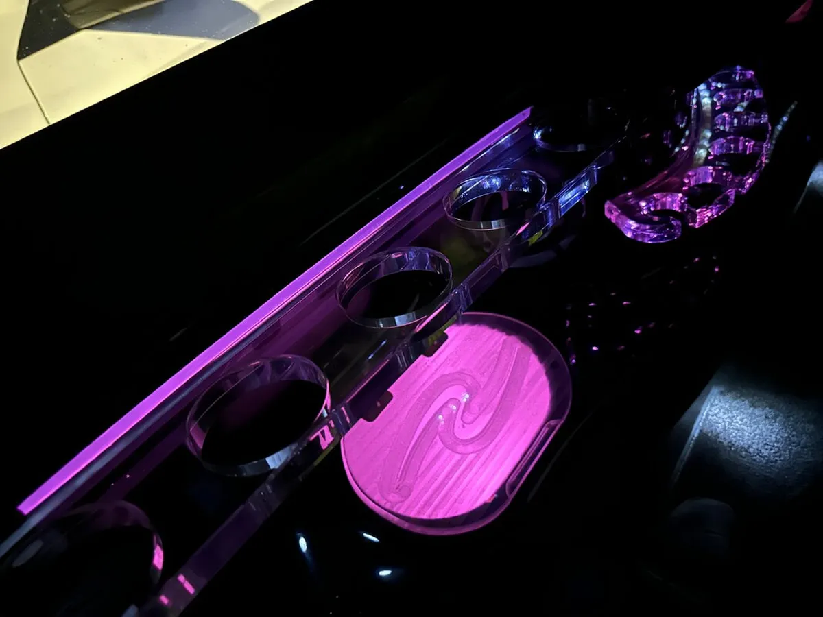 Lincoln Town CAR Limousine close-up with cup holders for limo rental in Southeastern Connecticut Planning Region, CT