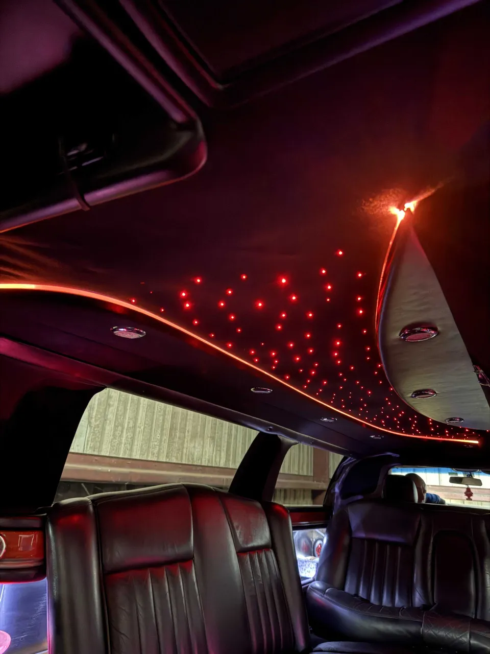 Lincoln Town car Stretch Limousine interior for limo rental