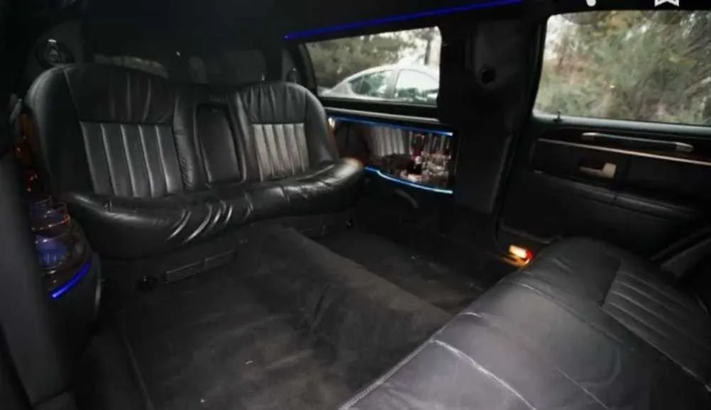6 Passenger Lincoln Town Car Limousine 6 Passenger Lincoln Town Car Limousine interior with LED accent lighting for limo rental